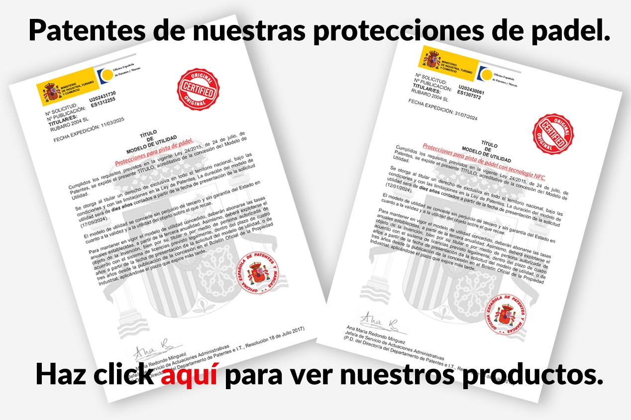 PATENTES ARTESIVO.ES PROTECCIONES PARA PISTAS DE PADEL